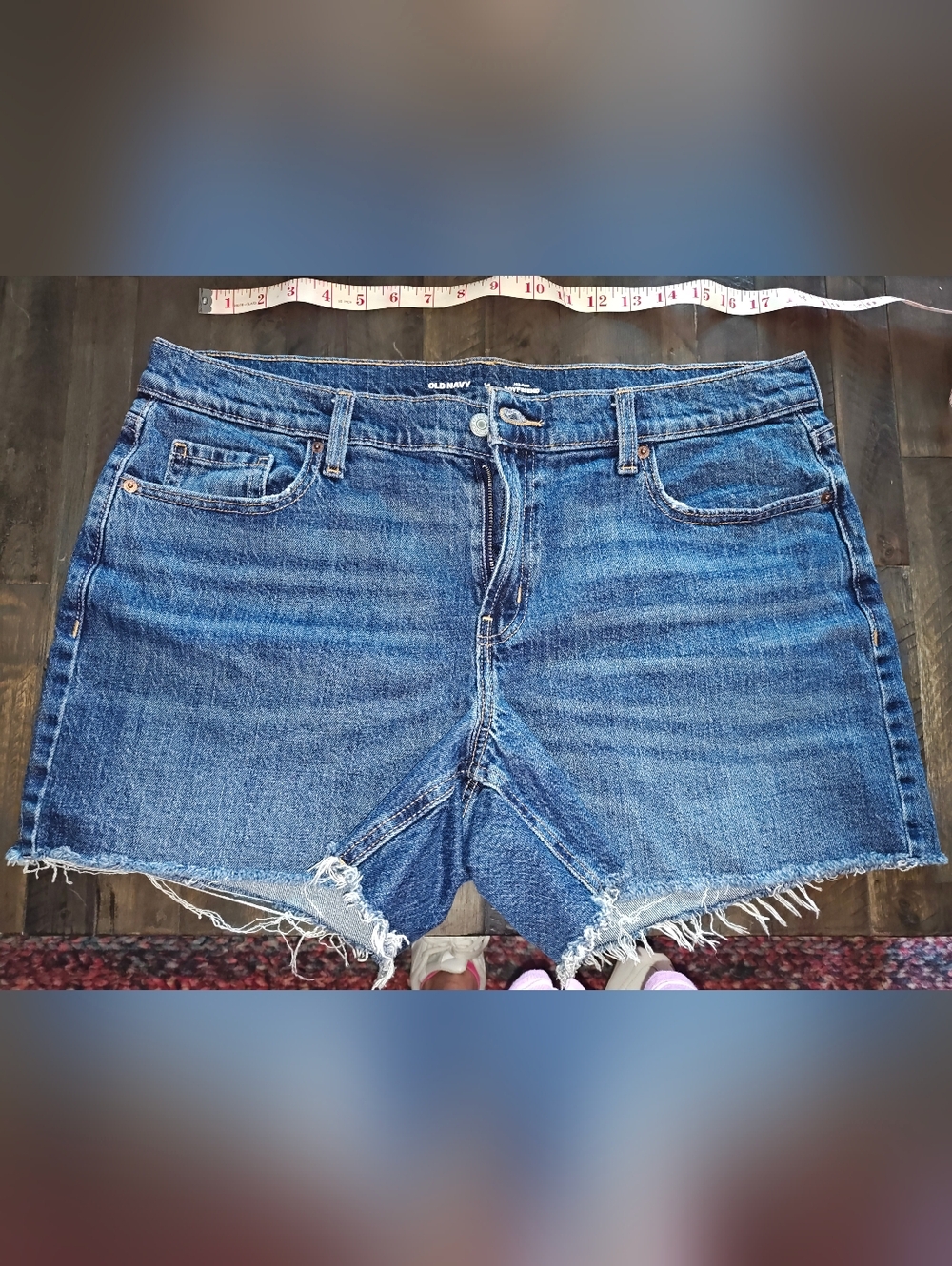 Old Navy Distressed Blue Denim Cutoff Shorts